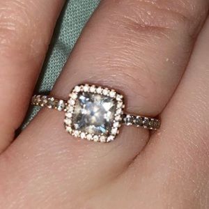 Pandora timeless elegance rose gold ring size 6